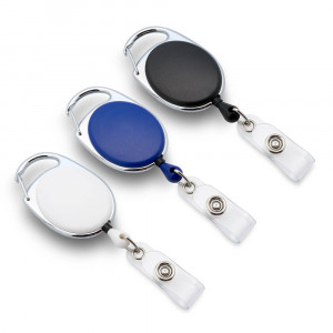 Брелок-ретрактор овальный с карабином Брелок-ретрактор овальный с карабином