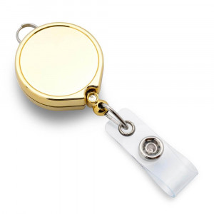 Брелок-ретрактор пластиковый (под серебро/золото) Брелок-ретрактор пластиковый (под серебро/золото)
