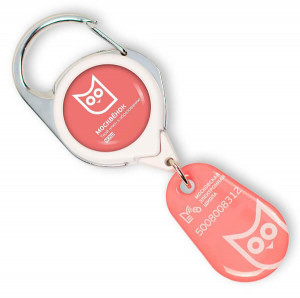 Брелок капля, красный с ретрактором